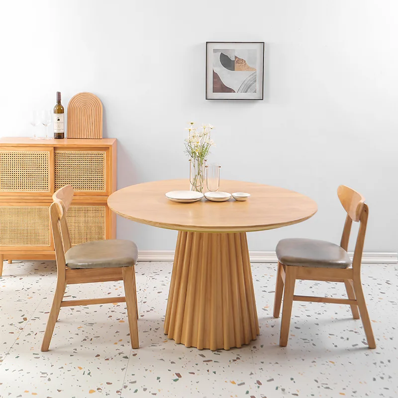 nordic chinese farm style dinner furniture walnut restaurant tables small round oak wood dining table