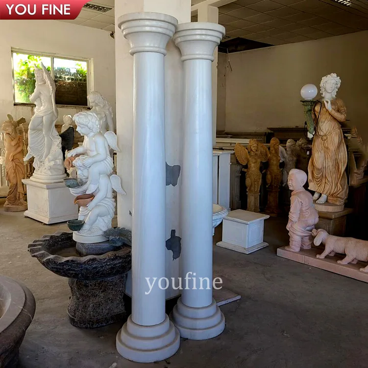 Gate Marble Pillar Balustrade Stone Columns White Marble Column