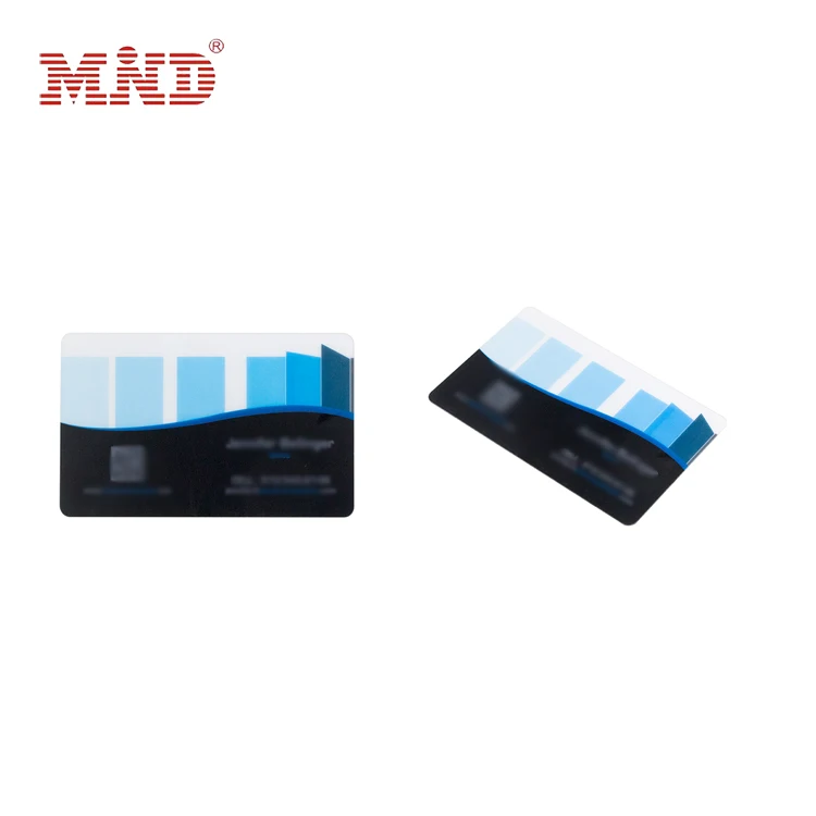 Custom PVC 30mil transparent business card signature panel CMYK plastic clear card