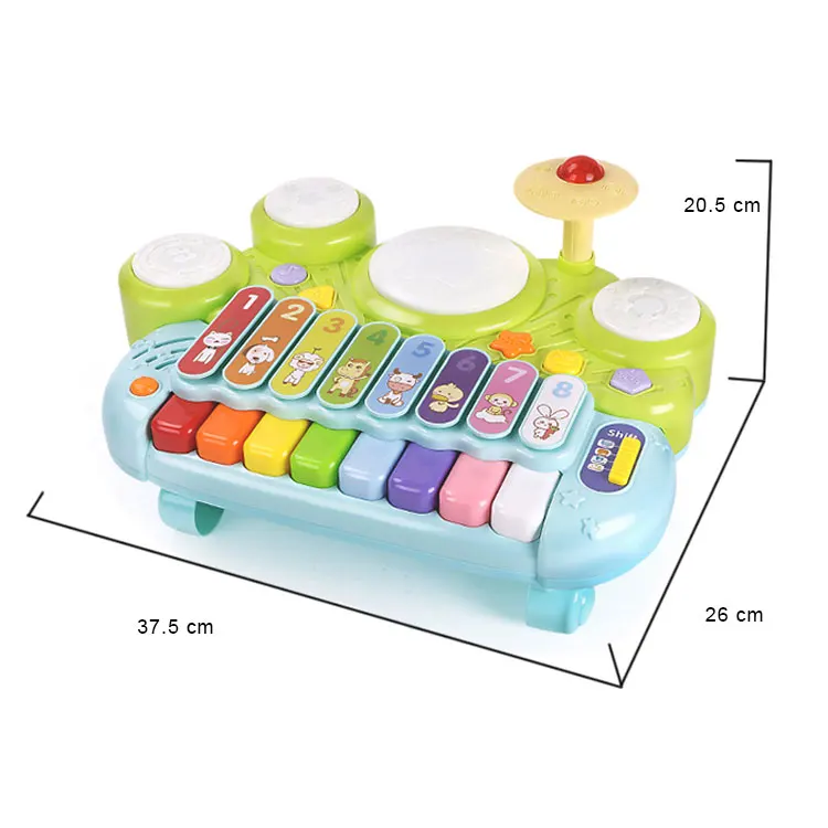 Attractive design Electronic Organ Children Educational Piano Keyboard Toy Drum Set Musical Xylophone Toy