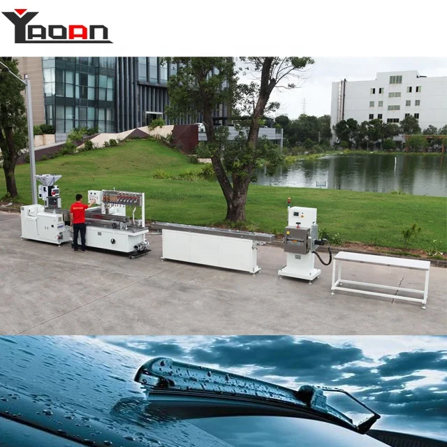 
TPV PP Wiper Profile Co - Extrusion Machine Used To Make Windshield Flat Blade 