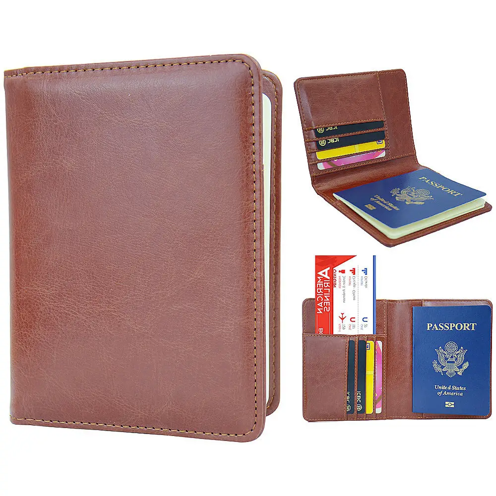 Wholesale  trending products 2022 new arrivals Travel Document Organizer Wallet Pu Leather Case Holder Blank Passport Cover