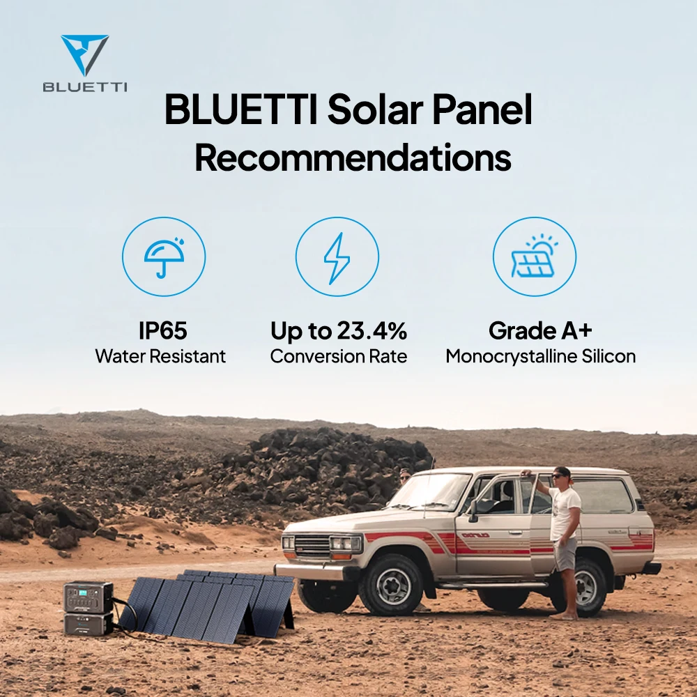 BLUETTI AC200PL Portable Power Station 2304Wh Rechargeable Emergency 2400 W Camping Solar Energy Generator Power Station