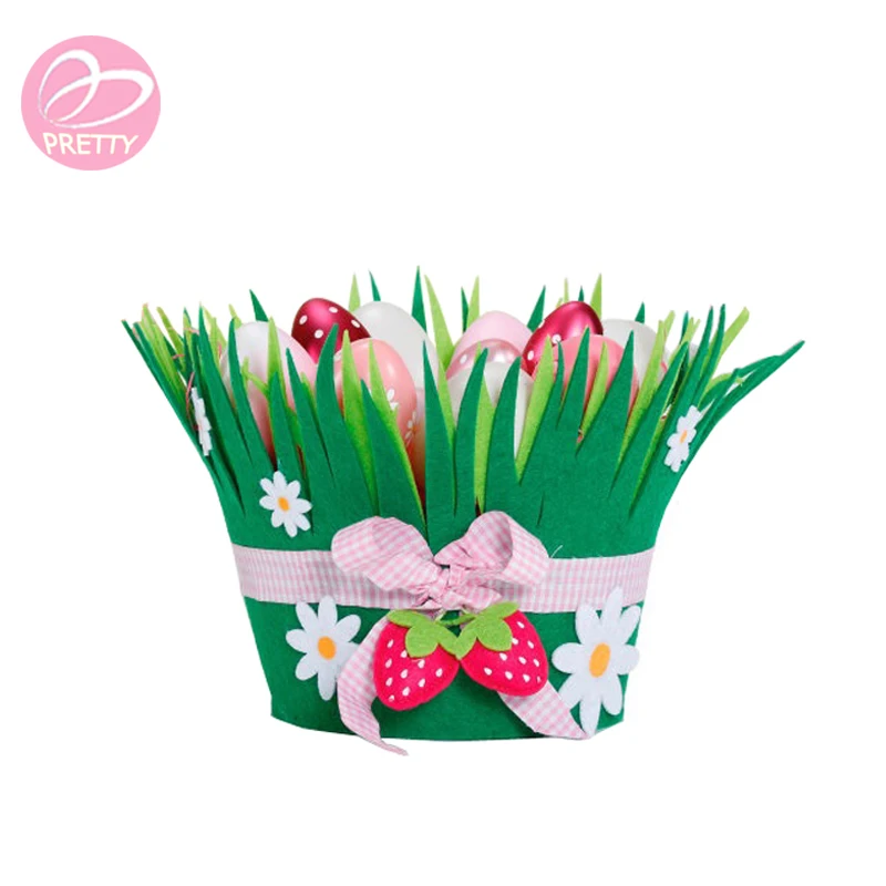 2019 Popular Easter Felt Egg Box Gift Basket For Spring Decoration