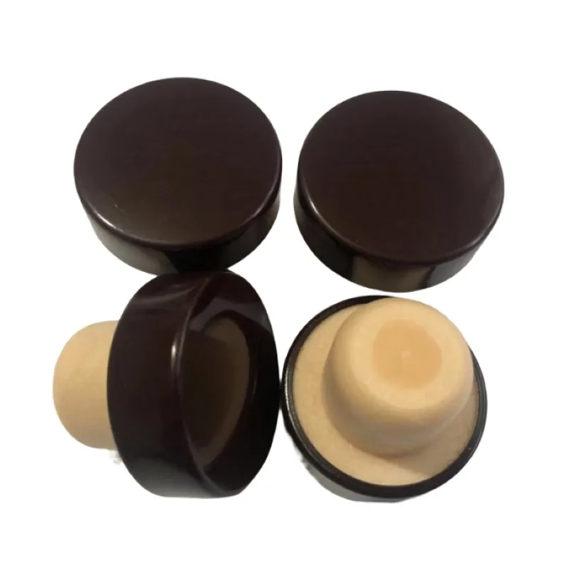Hot Sale Cork Stopper  Alumina Cap Custom Logo Synthetic Cork Bottle Stopper with Air Aluminum T Shape Cork