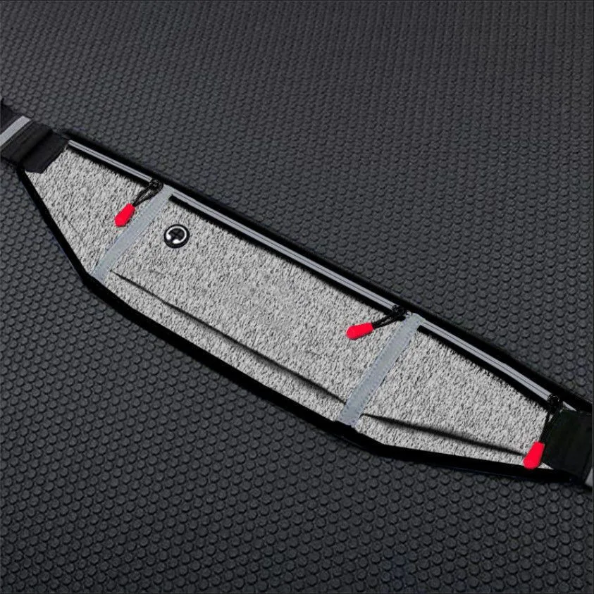 Multi Functional Sports Car Key Card Waist Pack Leica Three Pockets Waterproof Cell Phone Cycling Fit Race Belt Waist Packs