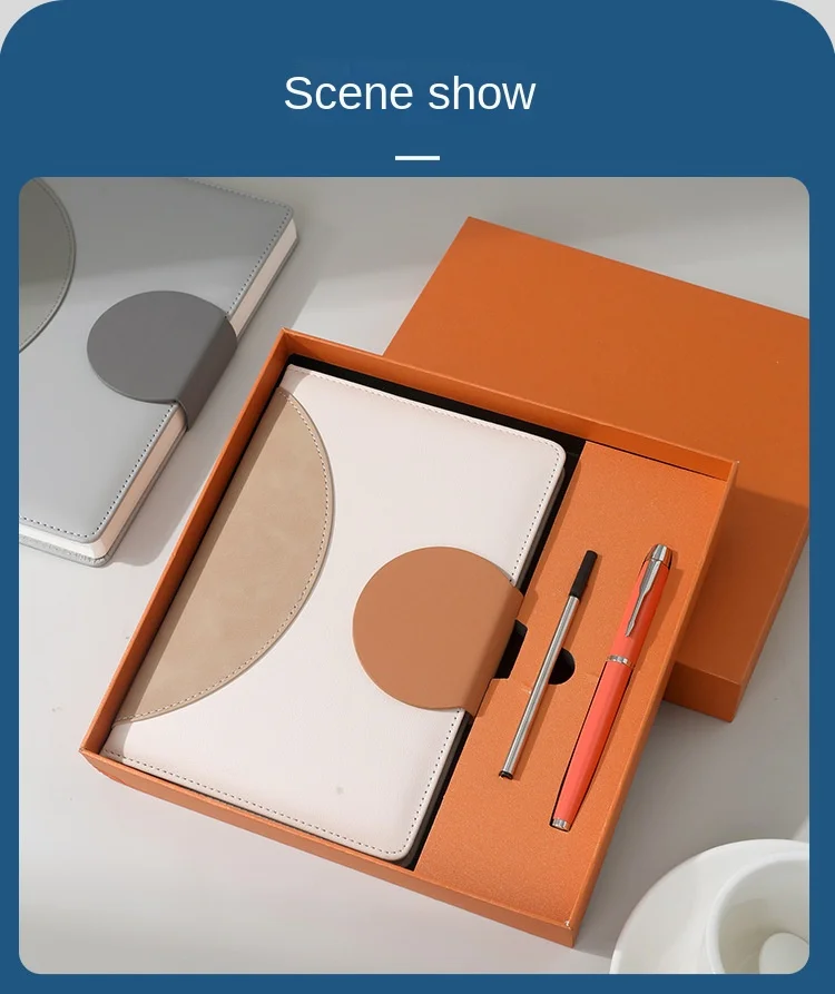 High-End Custom B5 Business Notebook 100-Page Planner Paper Cover School Meeting Available A4 A6 Packaged High-Value Gift Box