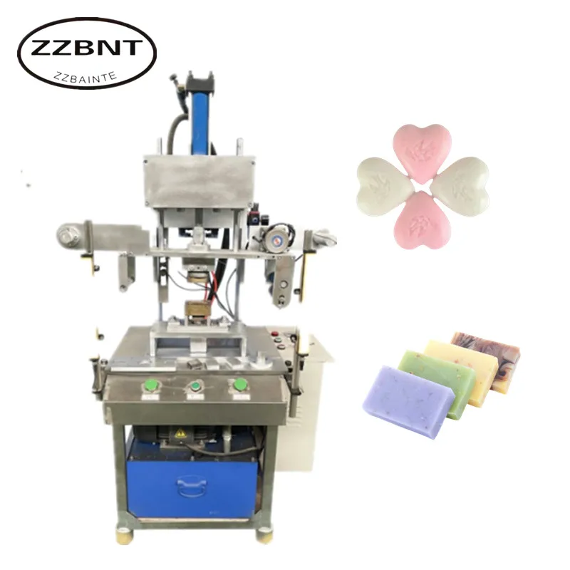 ZZBNT New Automatic Pneumatic Manual Soap Press Machine Cosmetics Production Equipment for Laundry Bar Soap Stamping Stamper