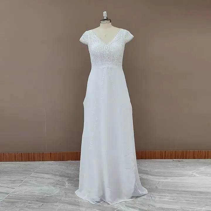 Simple light wedding dress 2024 new self-cultivation off-shoulder big halter bride trailing tail going out gauze