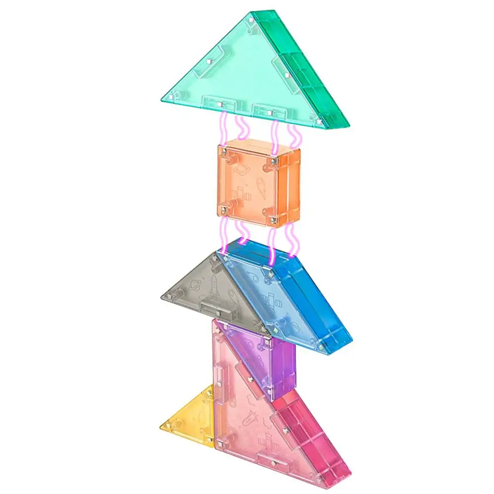 Qiyi Colorful 3d Magnetic Tangram Jigsaw Toys Logical Thinking Training Drawing Board Puzzle Games For Children