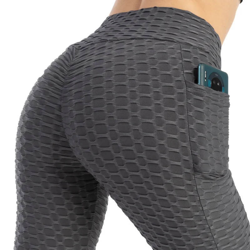 Amazon Tiktok custom logo workout sport fitness high waist yoga gym scrunch butt leggings for women