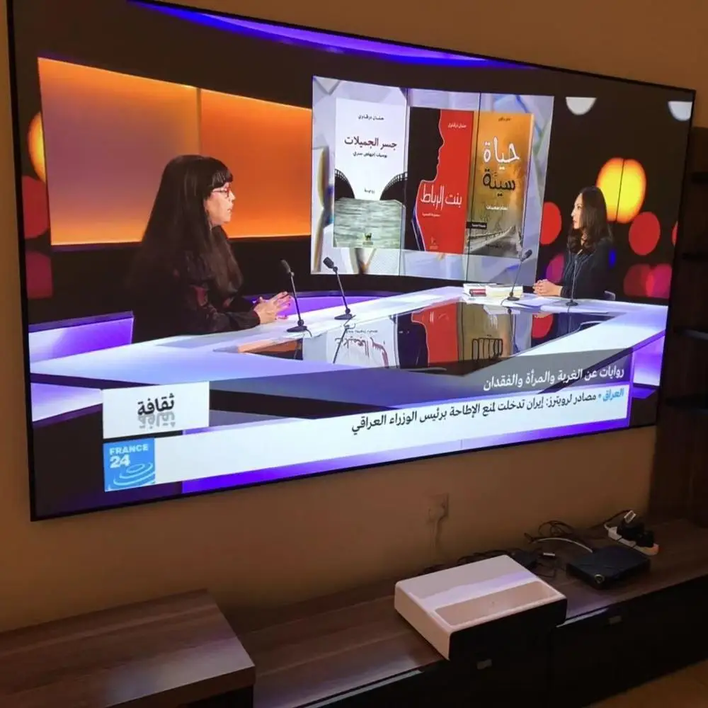 Telon 120 дюйма 4k PET кристалл ust ультракороткий бросок clr экран с фиксированной рамой alr pet лазерного