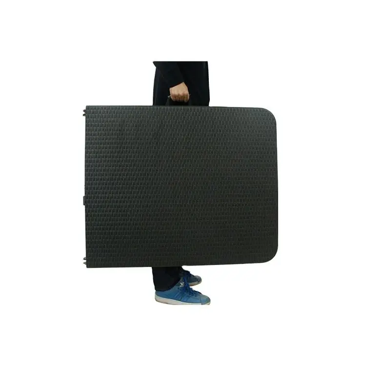 6 Feet Black Folding Table, Outdoor Portable Folding Table with Handle, High Quality Promotional Foldable