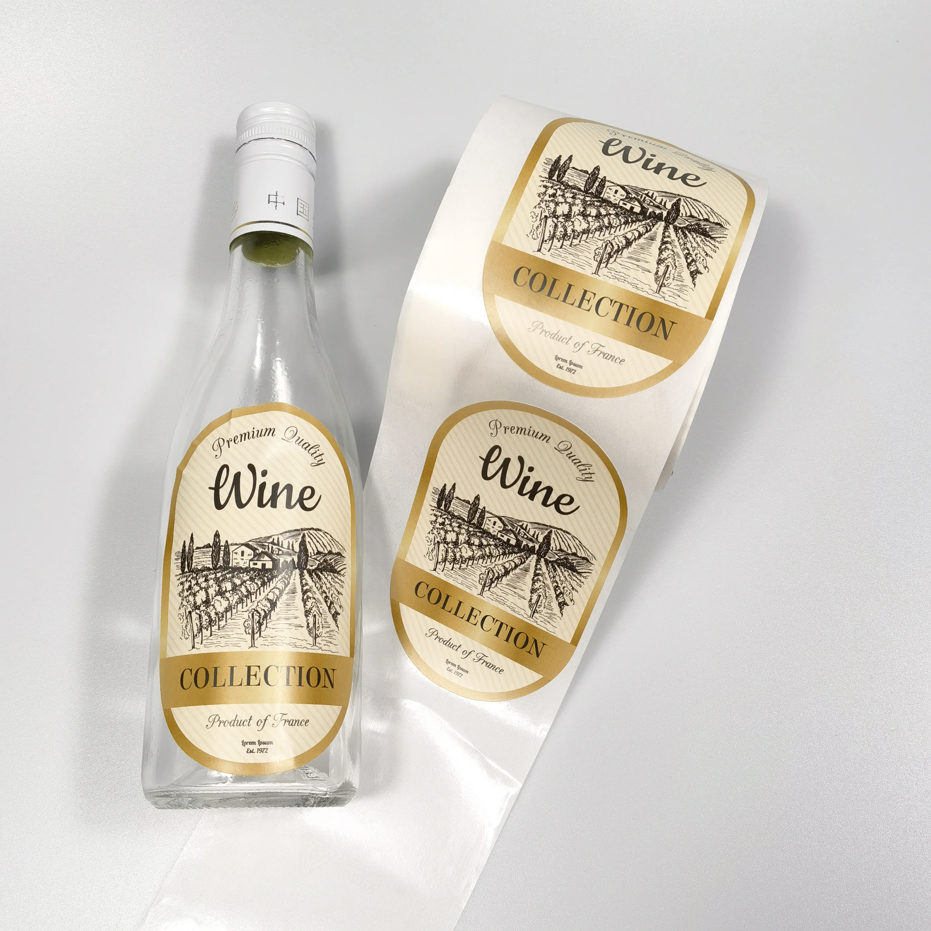 Spirit Bottle Labels For Brandy Vodka Whisky Tequila Gin Spirits Private Beer Label Wine Glasses Bottle Labeling Printer Sticker