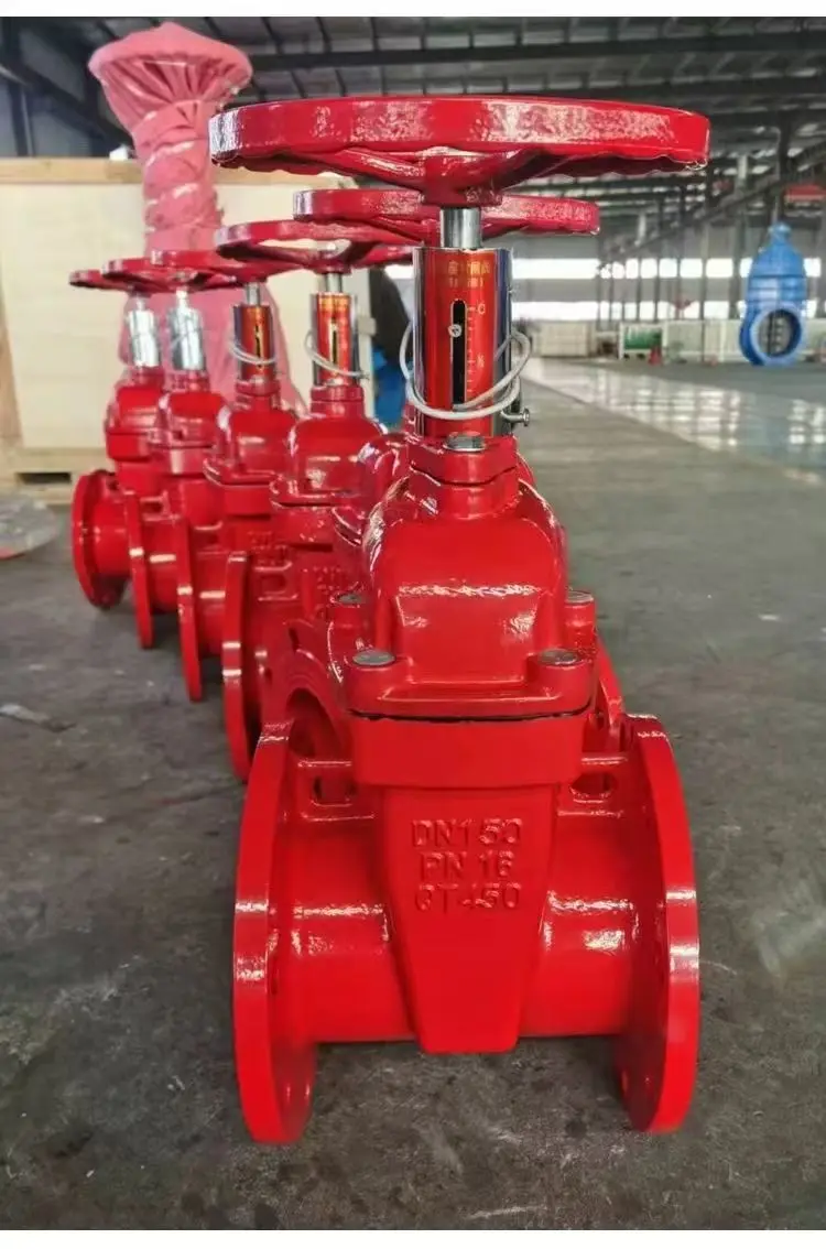 flanged cast iron dark rod soft seal elastic seat seal gate valve water special national standard size thickened valve body