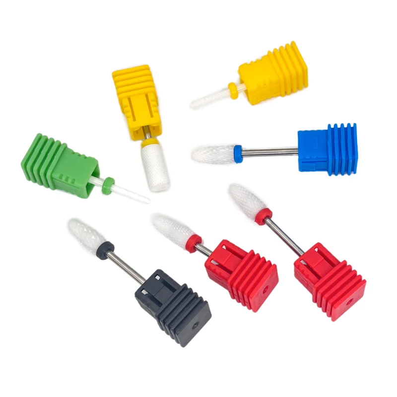 High Quality Pedicure Cuticle Burr Tool Set Steel Rotary Electric Acrylic Nail Art Milling Drill Ceramic Polishing Bit Cutter
