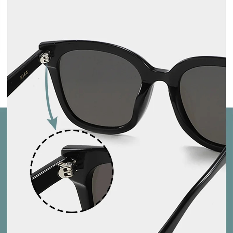 European And American Retro Acetate Large-frame Sunglasses Men And Women Black Female Sunglasses Wholesale Made In China