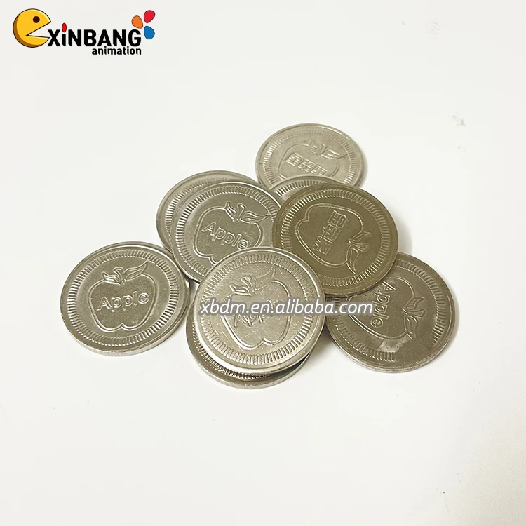 Design and customize various specifications of metal brass gold and silver arcade game tokens
