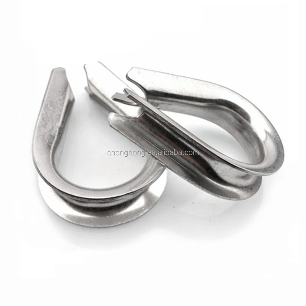 High Precision Custom Cable Thimble AISI304/316 Stainless Steel Wire Rope Thimble
