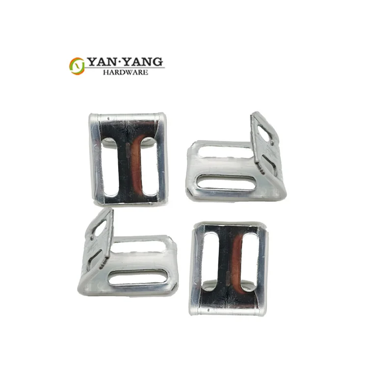 YANYANG Factory Furniture Hardware Accessories 4 Holes Clips Metal Zig Zag Spring Clips