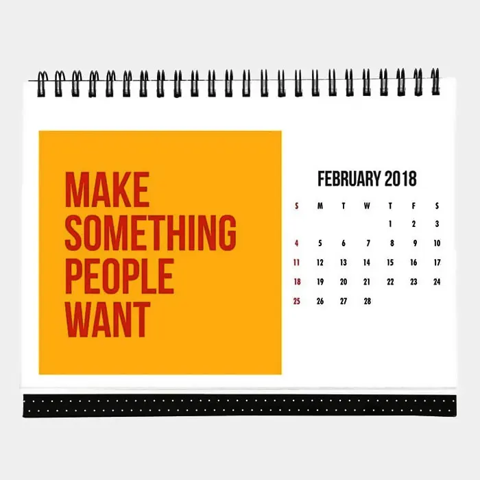 Рекламный дизайн на заказ спиральный Настольный календарь 2022