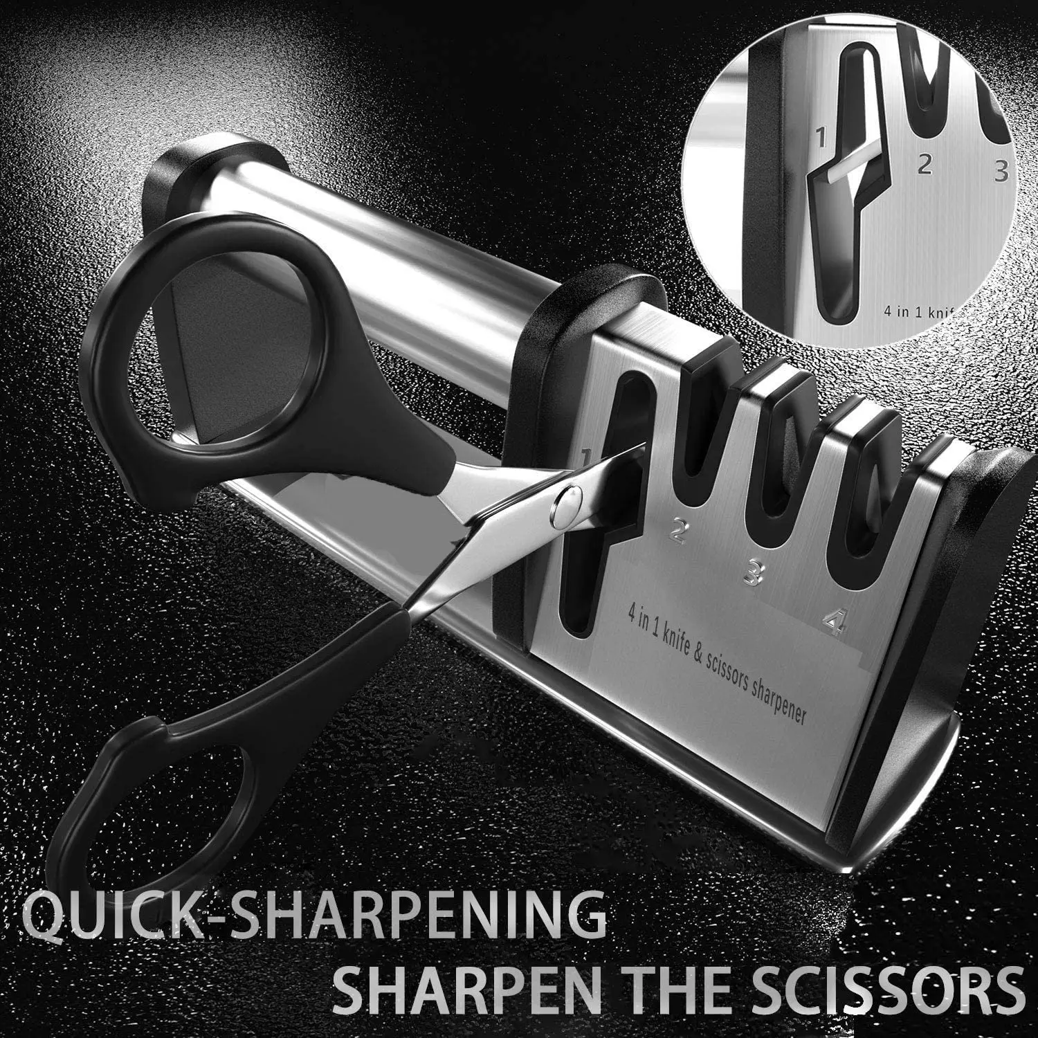 Manufacturer Stainless Steel Sharpener Multifunctional Manual Knife Sharpener for Kitchen