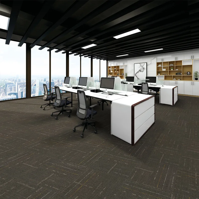 Wholesale Modern PVC Backed Nylon Tufting 50x50 Office Floor Carpet Tiles New Design Shanghai Hangju Find series