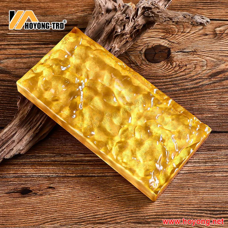 Clear ice textured glass blocks with grooved card slots Customizable color crystal glass blocks Glass blocks