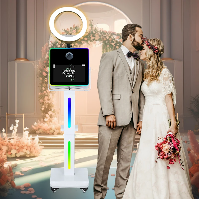 Flight Case Pack Photo Booth Shell Black Christmas Party Rental Selfie DSLR Interactive Touch Screen Photo Booth