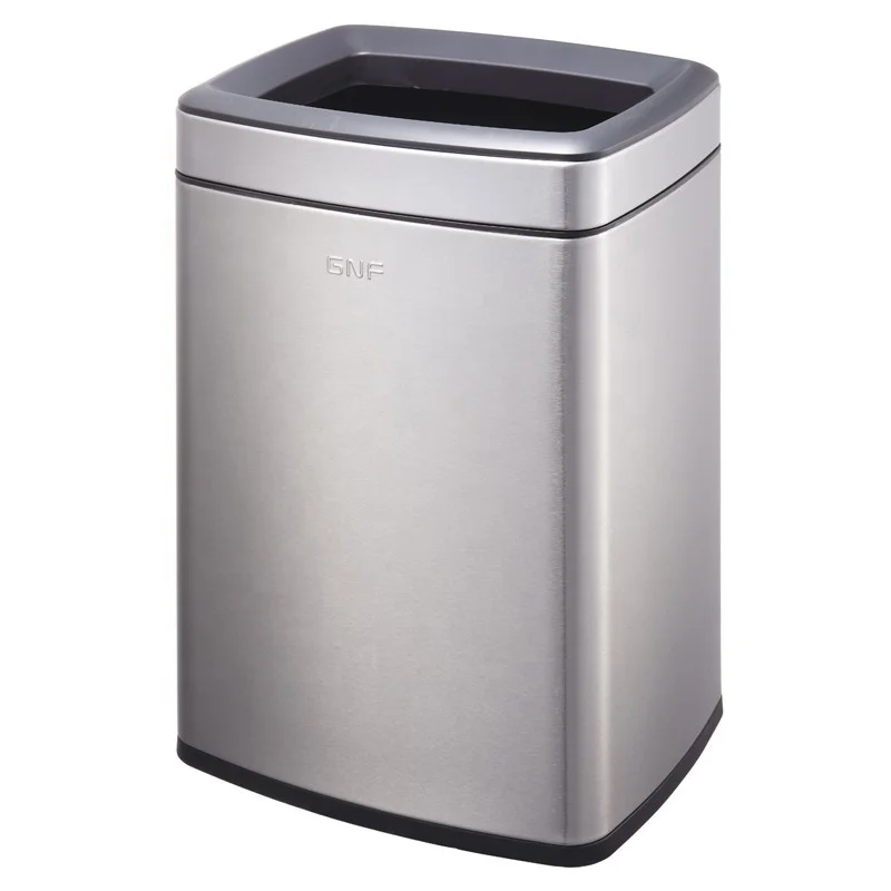 China supplier professional kitchen trash can open metal office trash can