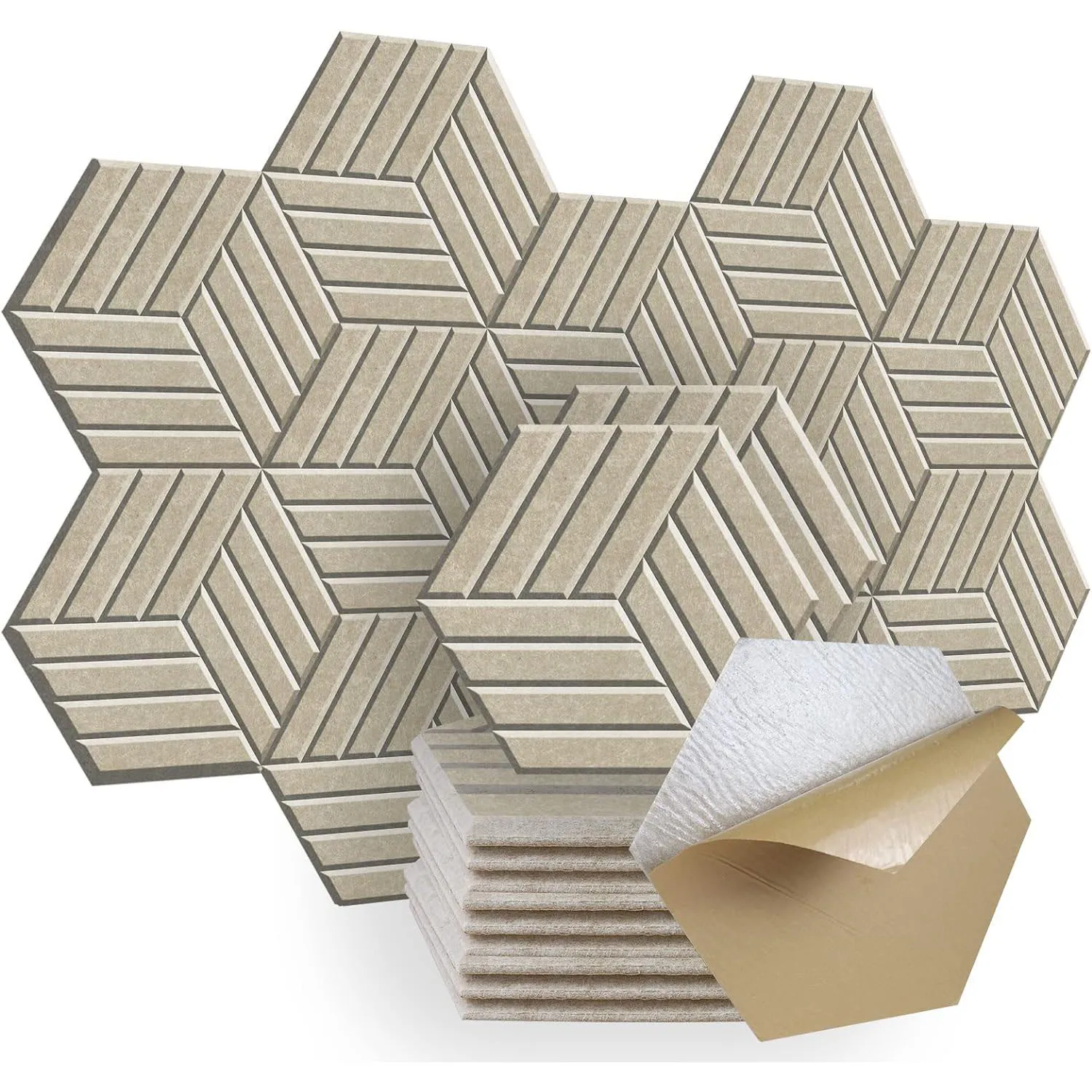 hexagonal beveled sound-absorbing board, studio processing tile Acoustic Panels decorative acoustic panels