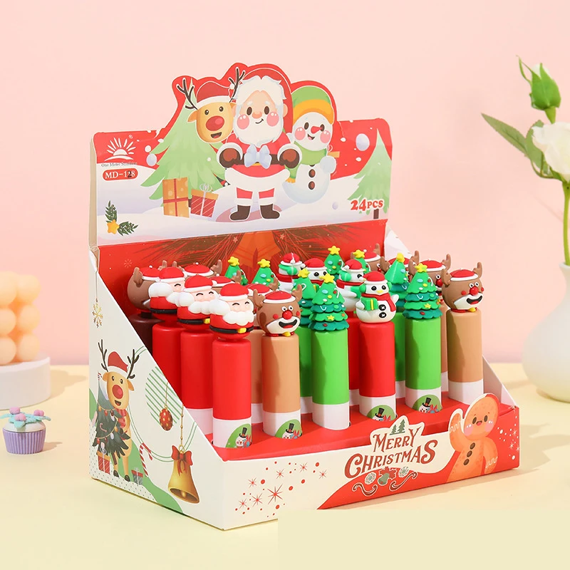 XMS promotion Snowman Highlight Pen Set Painting Fluorescent Highlighter Marker Pen For Kids School Stationery Gifts