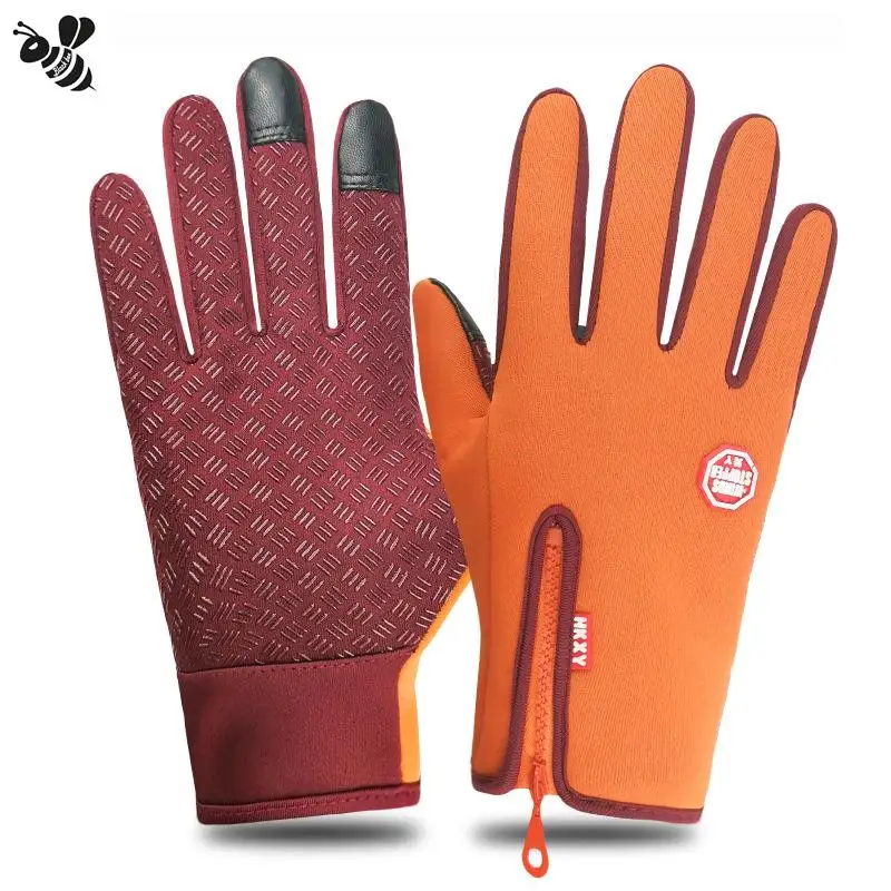 
Durable Nylon Waterproof Full Finger Anti-Slip glove oil resistant Sport ride Gloves for motorcycle bmw Bike riding 