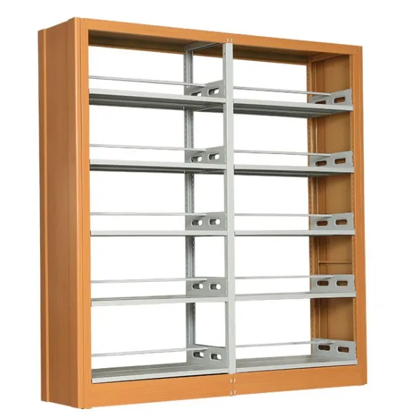 Book shelf rack book steel iron 4 Shelf Double side steel bookShelf magazine shelf library bookcases