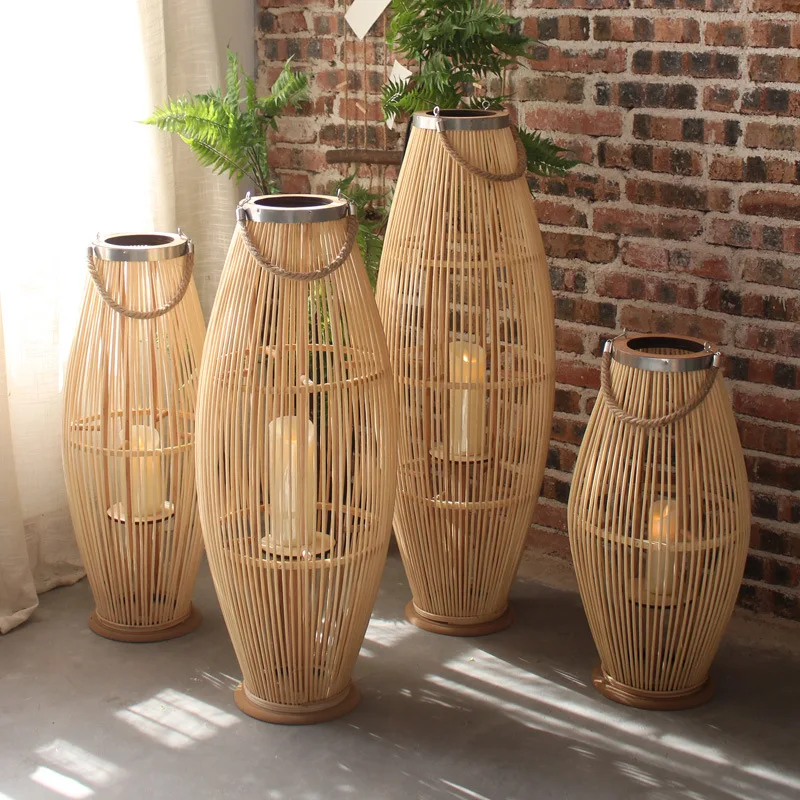 Home decoration ornaments, retro wind lamps, floor to ceiling candlesticks, hotel display windows