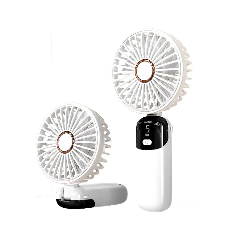 Factory Wholesale 5 Speed Levels portable fan cooler  Foldable handheld mini fan 1200mAh USB charging fan