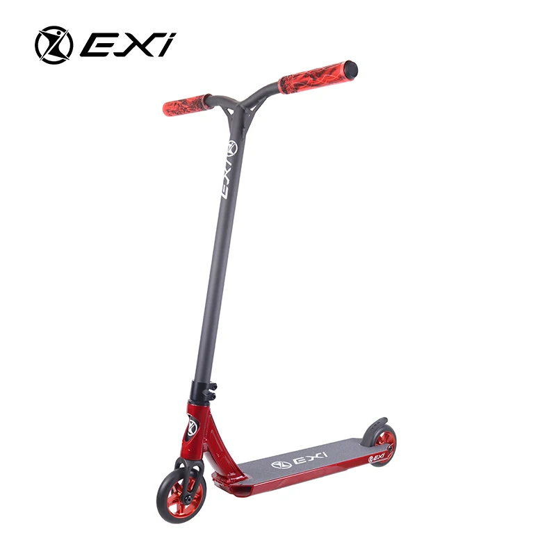 Extreme Sport Pro Scooter for Adults Foldable Aluminium CNC Anodized 2 PU Wheels Kick Scooter Pull Start Featuring Plastic Body