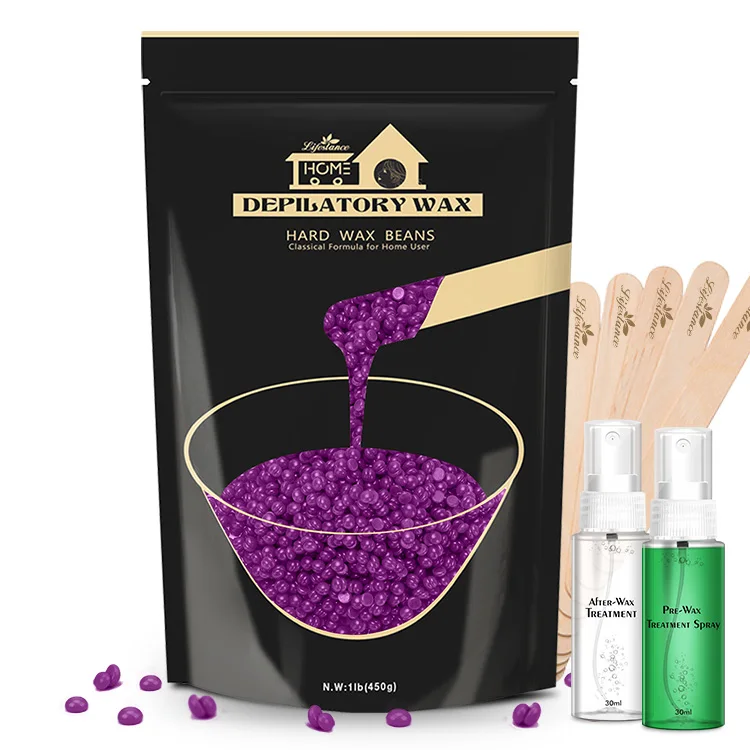 Lifestance wholesale depilatory wax hair removal wax beans body hair removal hard wax 450g/1.1LB