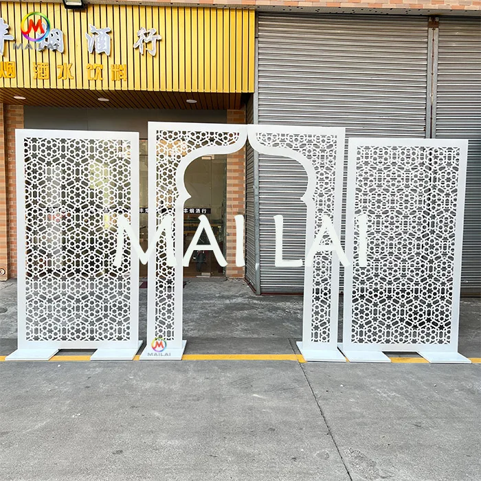Hot Selling Wedding Supplies 3pcs White Wedding Arch Metal Flower Frame Stainless Steel Party Stage Decoration Backdrop