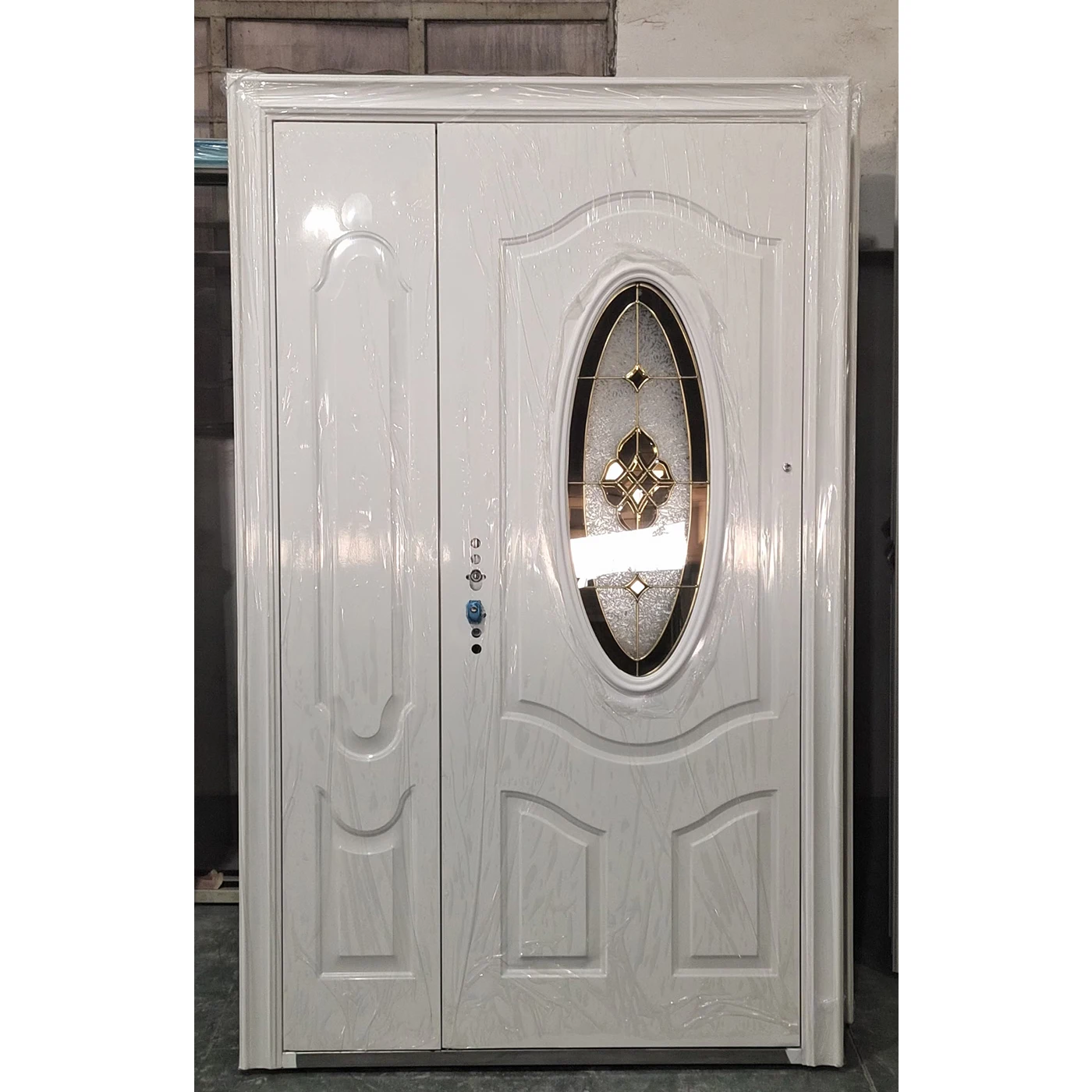 Popular in Nepal Market High Quality Security Interior Steel Door with Homes Door Design
