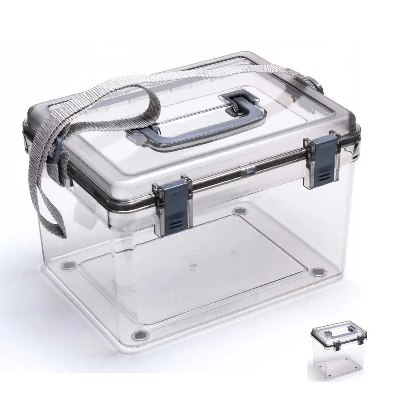 Portable plastic dry cabinet box for lens camera accessories and loading photographic accessories