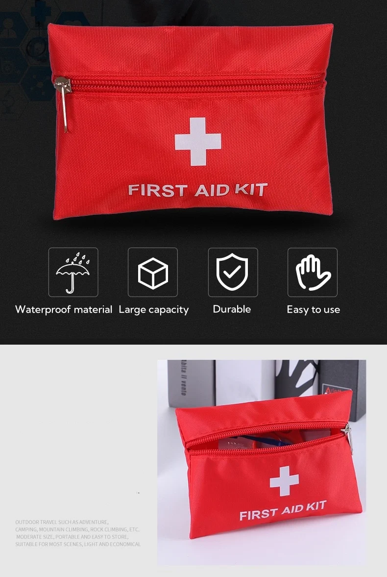 First Aid Kit, Portable Medical Bag, Emergency Survival Bag, Lightweight and Portable Survival Kit for Outdoor