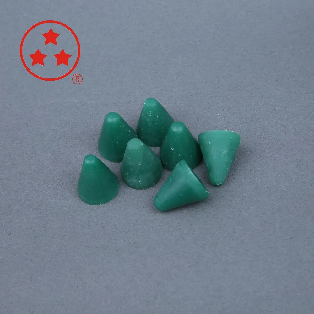 plastic media cone with medium cut for aluminium components deburring