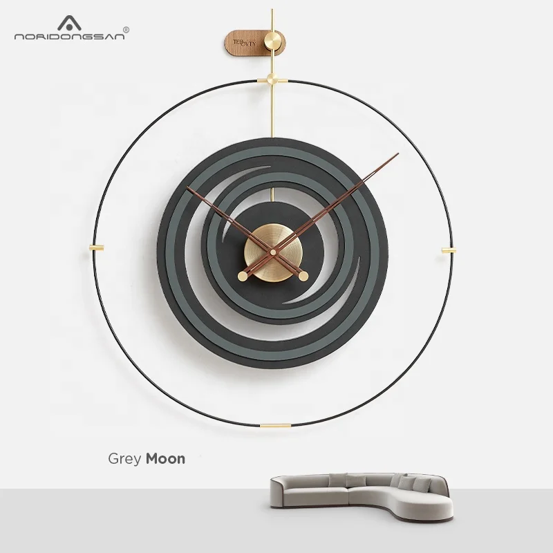 TEBOYTY Custom Wall Clocks Metal Wall Art Decoration,Modern Luxury Wall Clocks With Walnut Hands,Elegant Clocks Mirror Decor diy