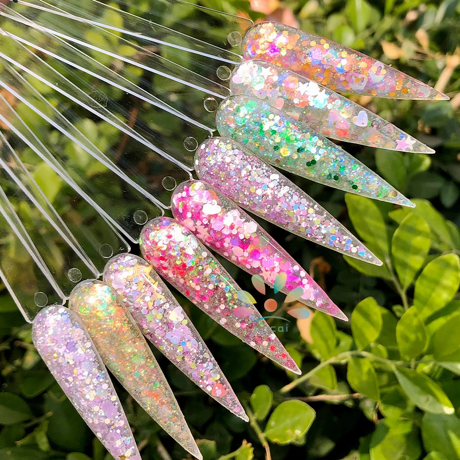 Wholesale Private label Acrylic Nail Pigment Powder Custom Logo nail 3 In 1 Nude Clear Dipping Nail Acrylic Powder Set