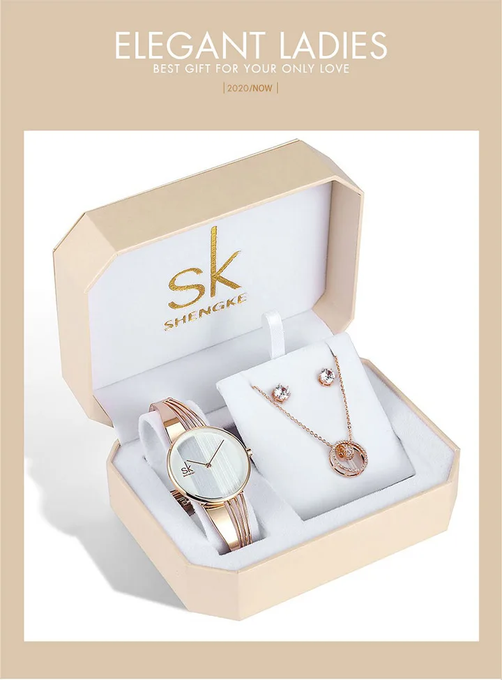 high quality women Fashion Female Quartz Wrist sk time quartz watch Colourful K0039L Ladies Gift sk watch Set With Box