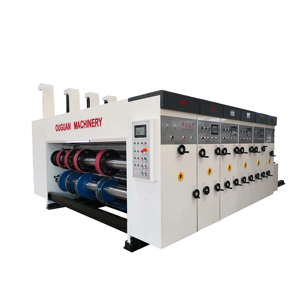 Заводская поставка, автоматическая Четырехцветная флексографическая машина для резки гофрированной картонной коробки