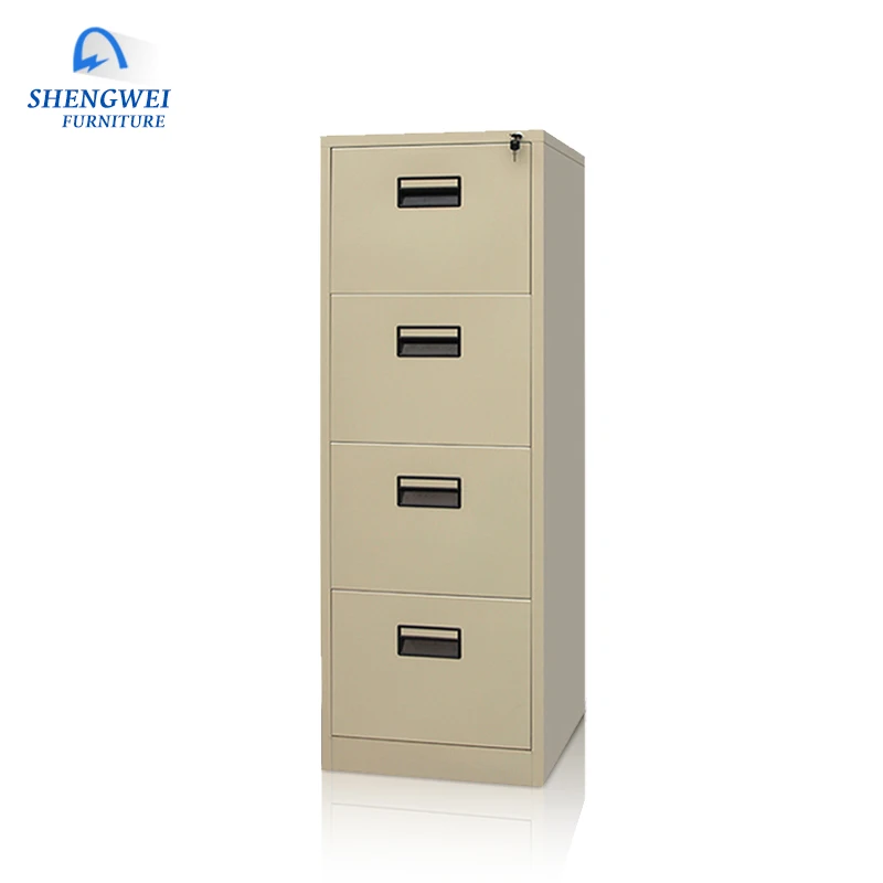 Вертикальный металлический шкаф для хранения документов с 4 ящиками, стальной шкаф для хранения документов, подвесная папка