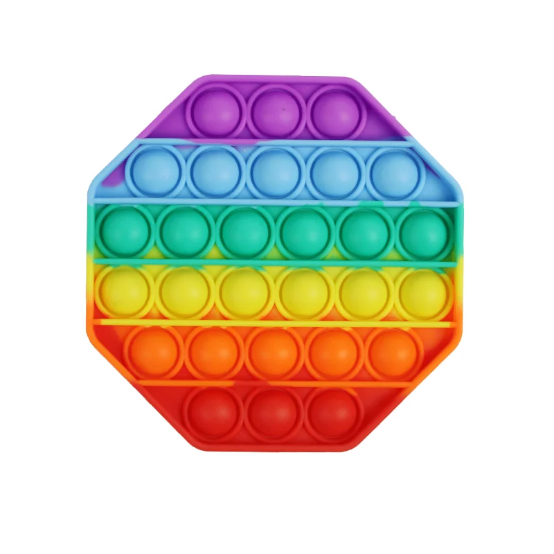 CPC Cheap Price Pop Fidget Toys Bpa Free Silicone Kids toys Rainbow Colorful