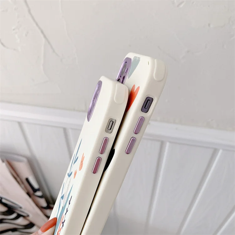 2022 Dropshipping New Aesthetic Love Heart Floral Cover Soft Shockproof Silicone Phone Case Girl For iPhone 13